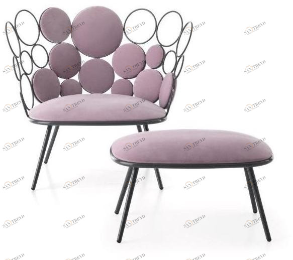 Saba Italia Садовое кресло из железа и ткани Grace sun-id-1470249