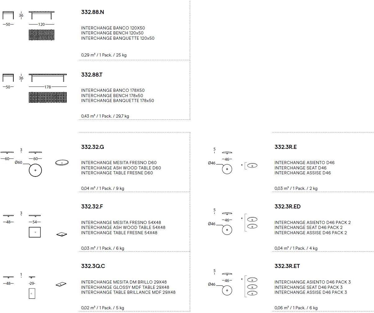 Sancal Скамейка из дерева Interchange sun-id-1465417 - Вид №7