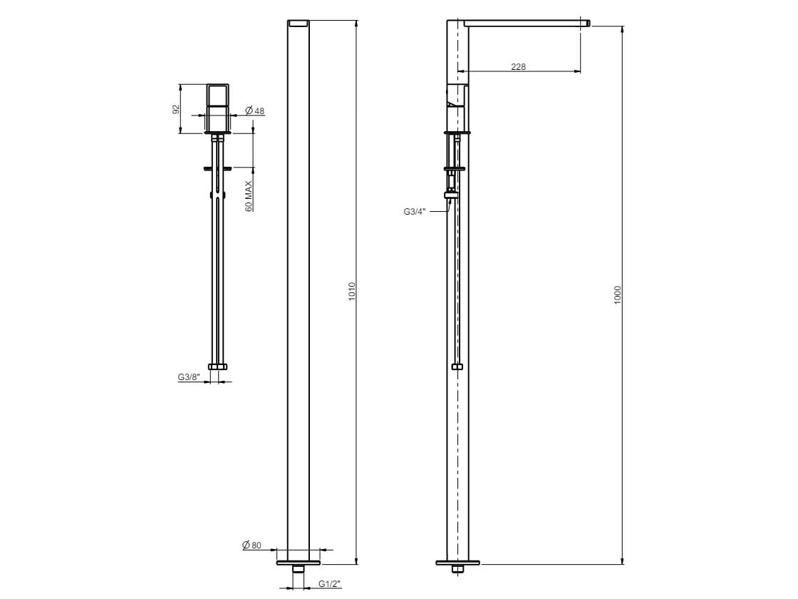 Однорычажный смеситель для раковины из нержавеющей стали Rubinetterie Frattini Borgia ARCH-00138297 - Вид №3