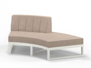 Модульный изогнутый садовый диван из ткани