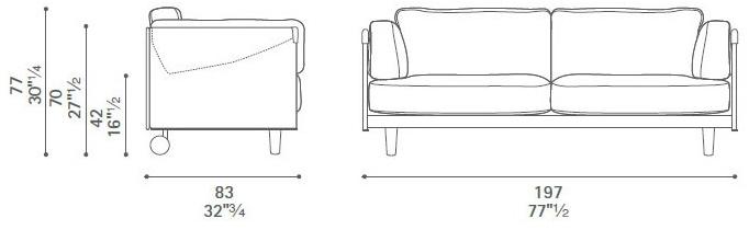 Poltrona Frau Диван на колесиках La collezione - divani e poltrone sun-id-1416121 - Вид №2