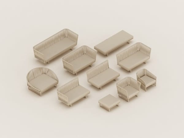 Ткань сад шезлонг Kettal укус ARCH-00113167 - Вид №5