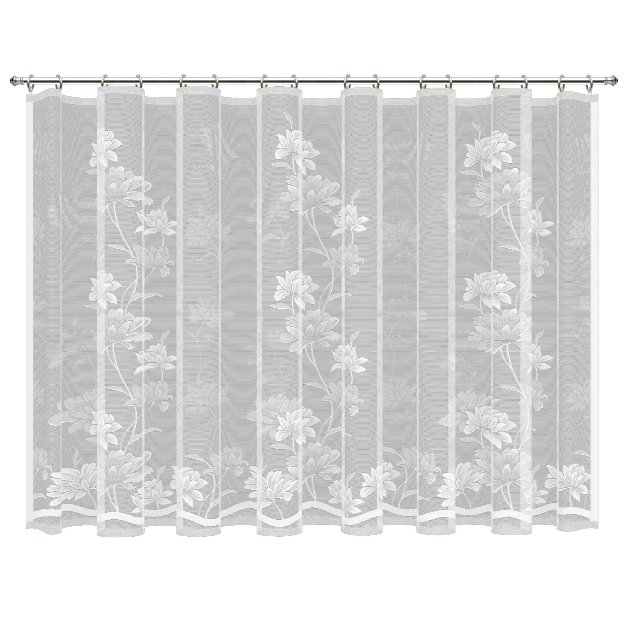 85276016 Тюль для кухни "Лианы" 200x165 см цвет белый Santreyd 