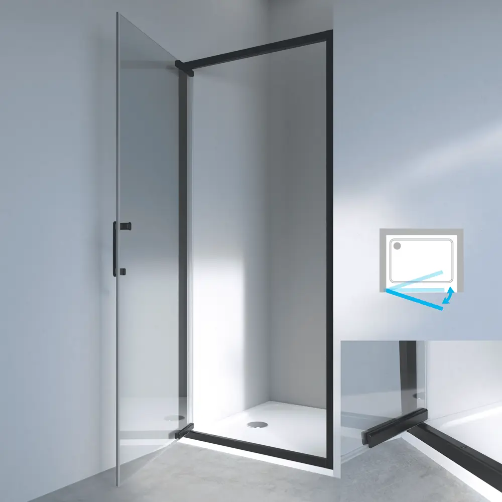 Стекло для распашной душевой двери Sensea Easy 90 см прозрачное, цвет профиля на выбор STLM-2206123 - Вид №23