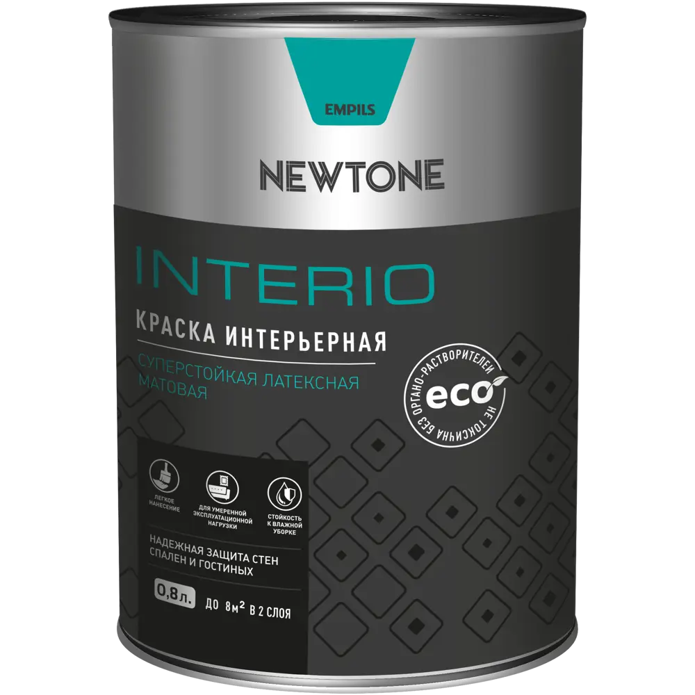Краска для стен и потолков Newtone Interio цвет белый 0.8 л 85634030 STLM-2132517  - Вид №1