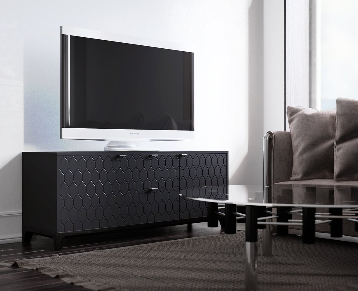 Тумба под телевизор с ящиками кремовая Case THE IDEA  210243 Бежевый  - Вид №3