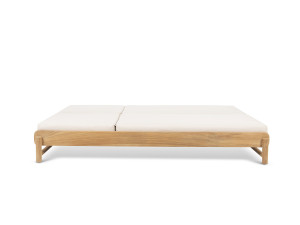 Двойная Садовая кровать из тикового дерева с подушками Sunbrella