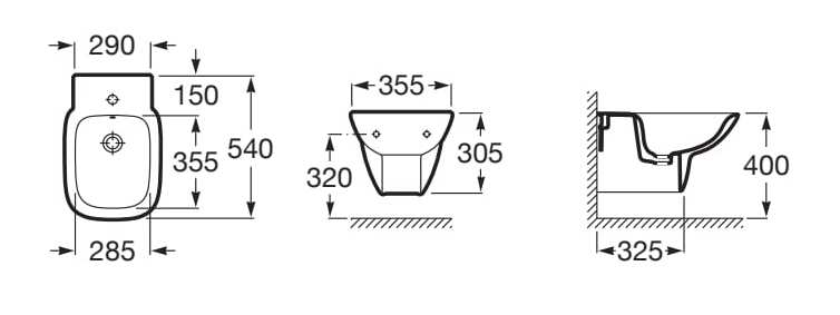 Фарфоровый подвесной биде Roca Deva ARCH-00081634 - Вид №1
