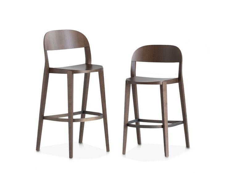 Высокий стул из ясеня со спинкой Potocco минимальная ARCH-00143066 - Вид №1
