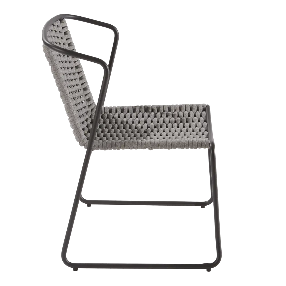 Стул Naterial Livia 63.5x80.5x58 см алюминий/текстиль цвет темно-серый 83984530 STLM-2009281  - Вид №2