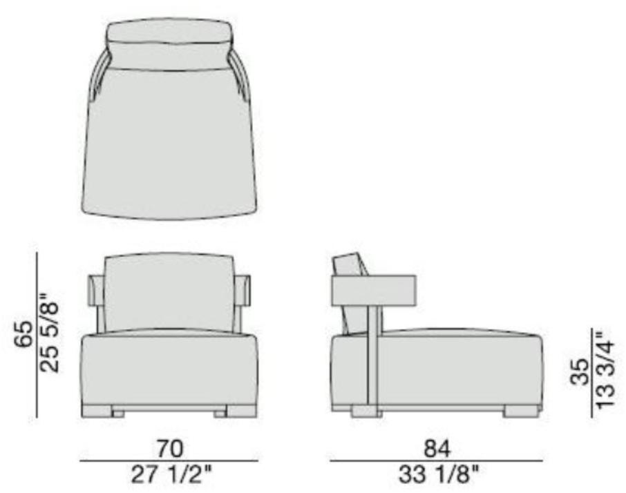 Porada Кресло из ткани Iron sun-id-1356175 - Вид №5