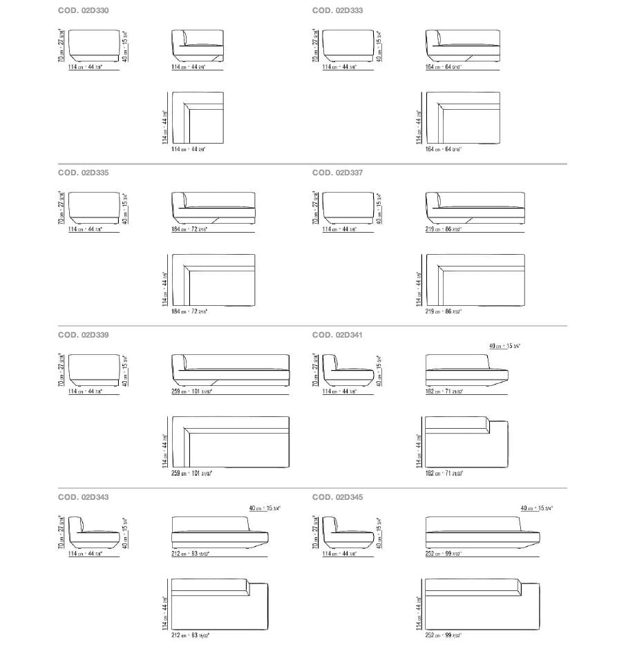 Модульный диван Flexform LOUNGESCAPE ARCH-00060009 - Вид №14
