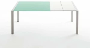 Kristalia Раздвижной стол из алюминия и стекла Sushi