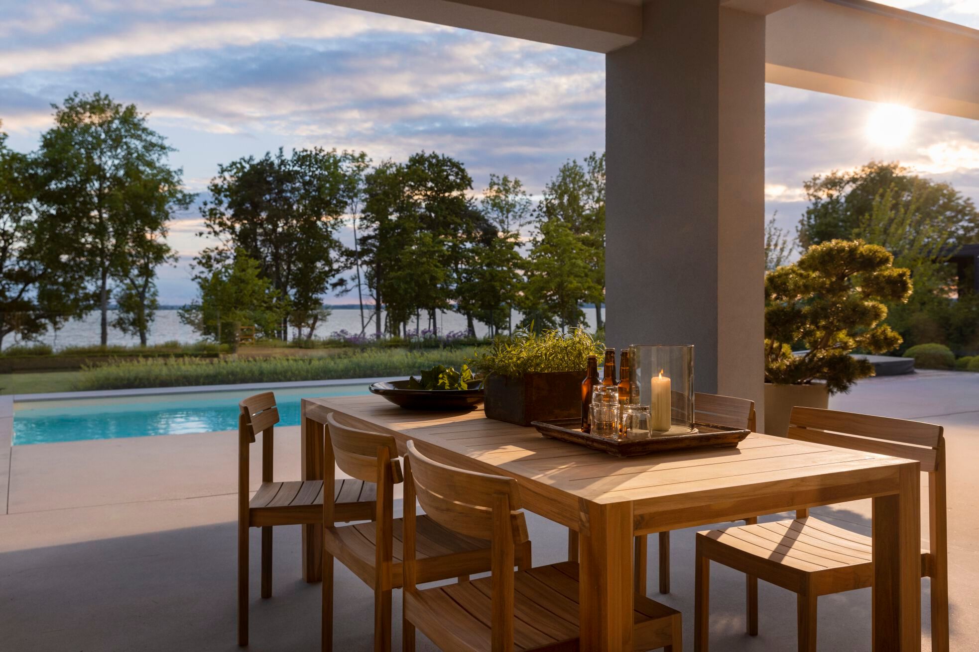 Стул для сада из тикового дерева Skargaarden ARCH-00142012 - Вид №5