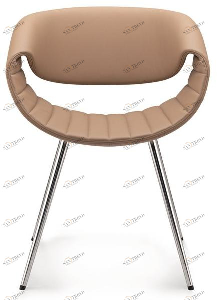 ZÜCO Мягкое кресло с кожаными ножками и алюминиевыми ножками Little perillo Pt 642