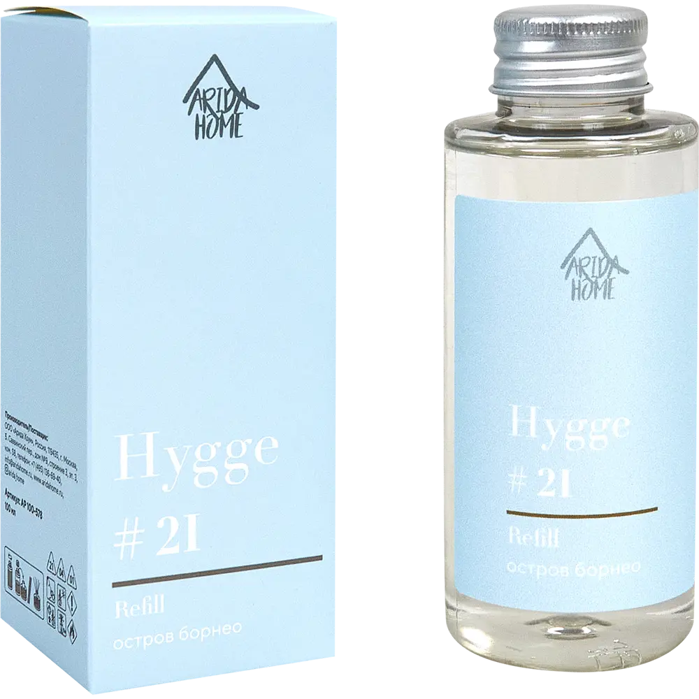 Наполнитель для аромадиффузора Arida Home Hygge 21 Остров Борнео 100 мл 88950258 STLM-0821160