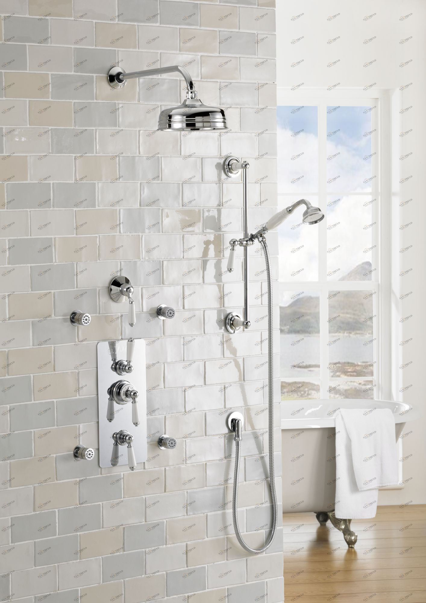 Traditional bathrooms Термостатический смеситель для душа с накладкой Tb771variantenthermostat 