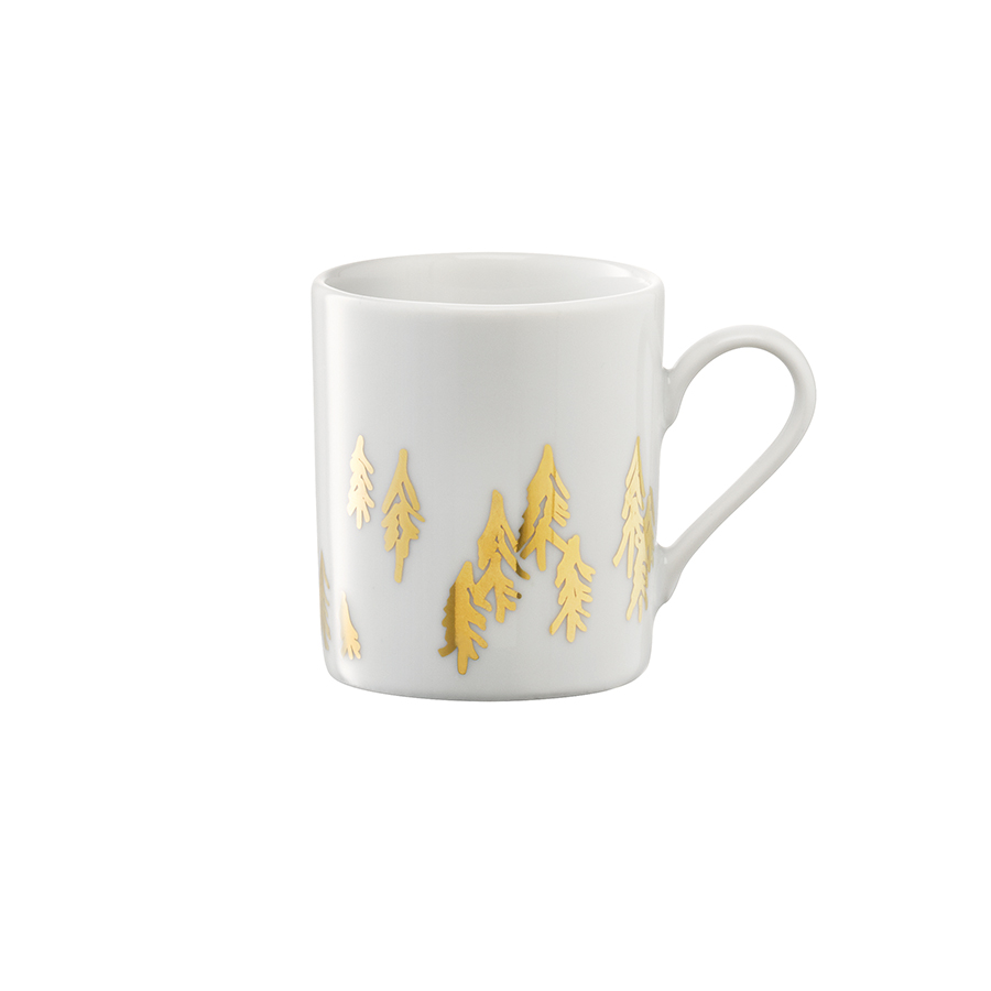 Набор из 2 чашек для кофе с блюдцами 0,1 л Fir metallic LSA INTERNATIONAL FIR METALLIC 00-3863553 Золото  - Вид №3