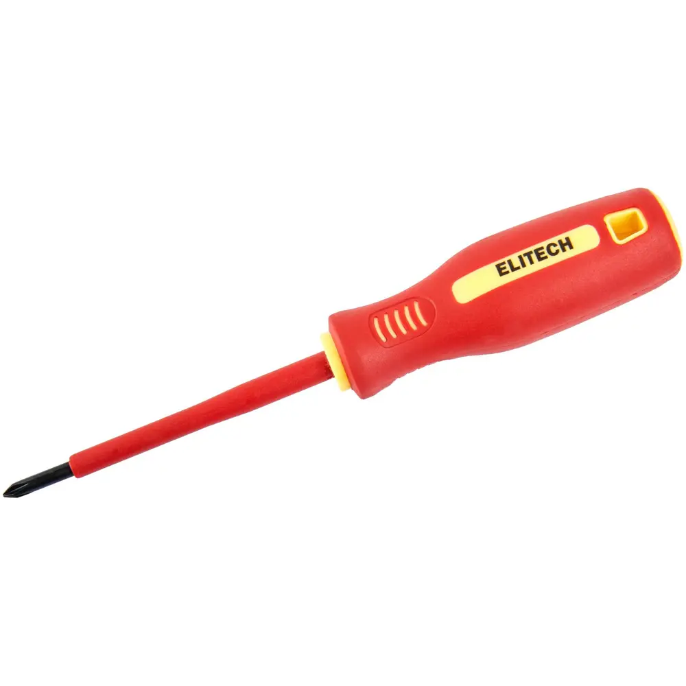 Отвертка крестовая диэлектрическая Elitech 231105 PH0x75 мм 89407152 STLM-1574541