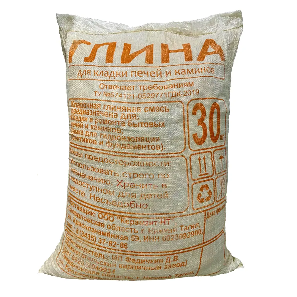 Глина печная 30 кг 83614231 STLM-2161698 Santreyd Не применимо