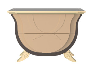 Деревянная прямоугольная тумбочка с ящиками