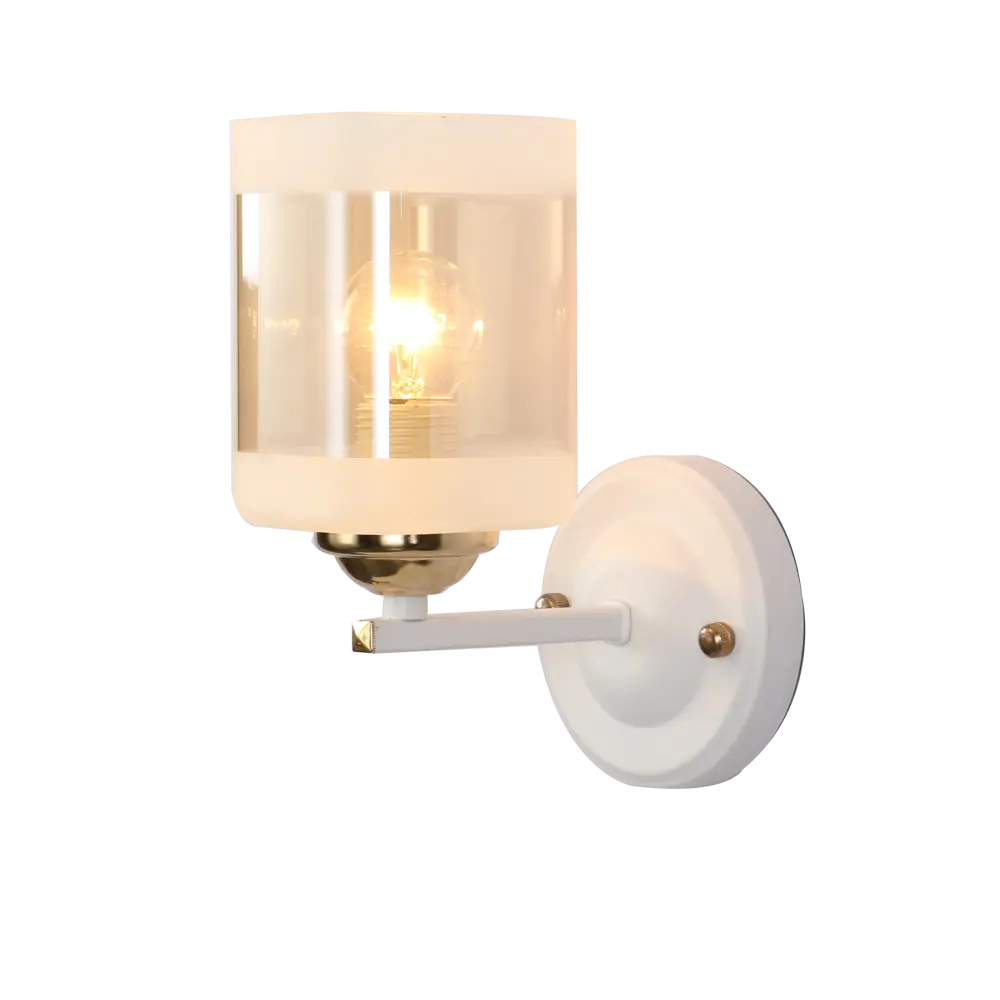 Светильник настенный Jlight Kira 3137/1W E27 60 В цвет белый/золотой 83279082 STLM-2099674  - Вид №1