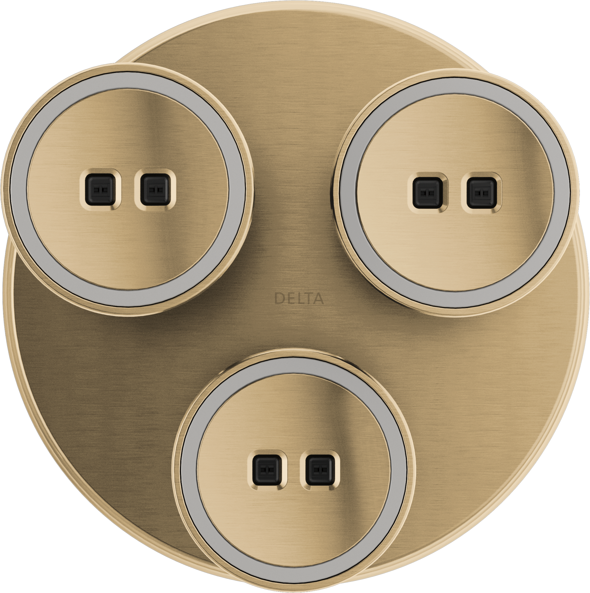 57190-CZ25-L Подвесная душевая лейка Raincan со светодиодной подсветкой H2Okinetic® Delta Faucet Universal Showering Шампанское бронза  - Вид №3