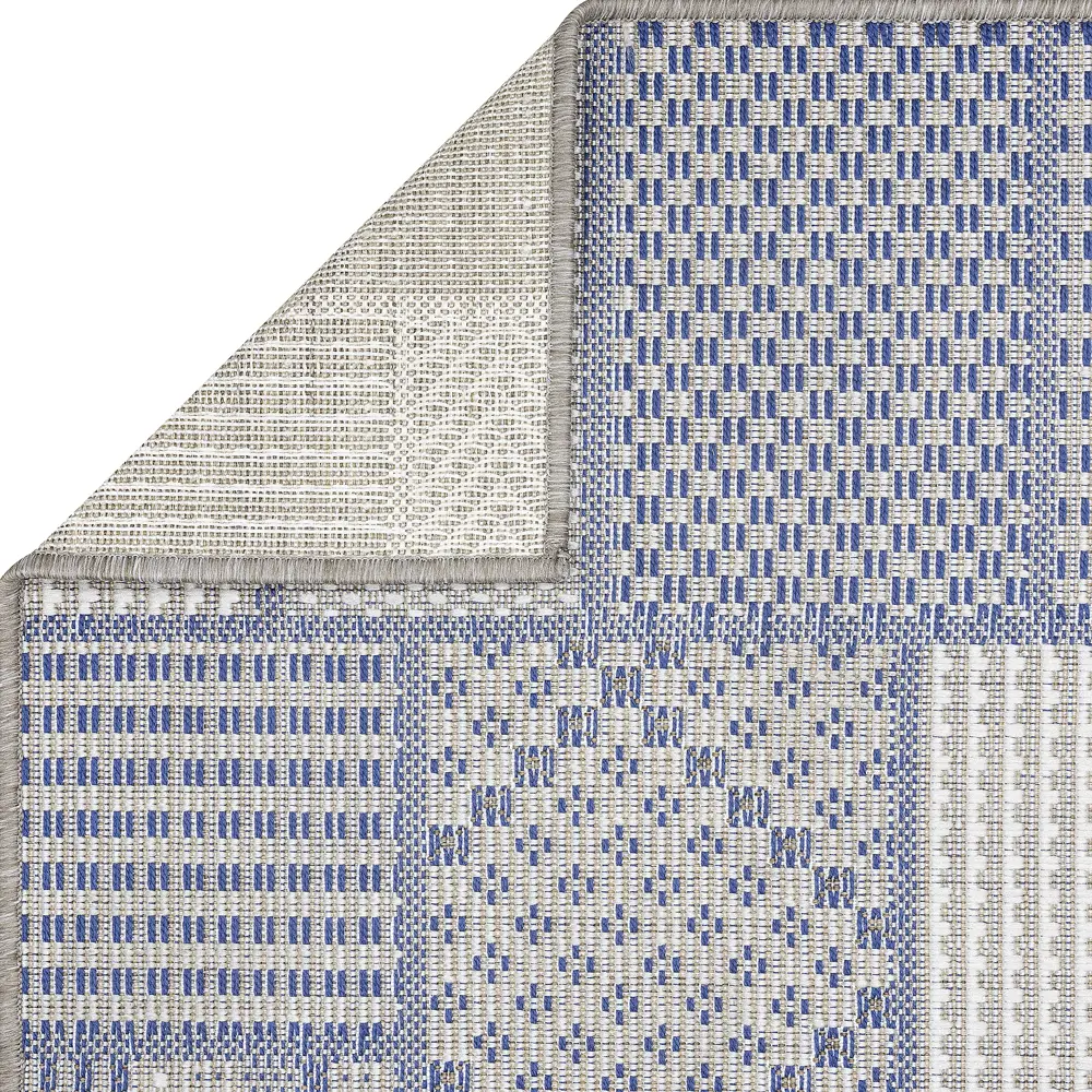 Циновка Дели 80x120 см полипропилен 84307_53111 цвет синий ROYALTAFT STLM-2075104 - Вид №2