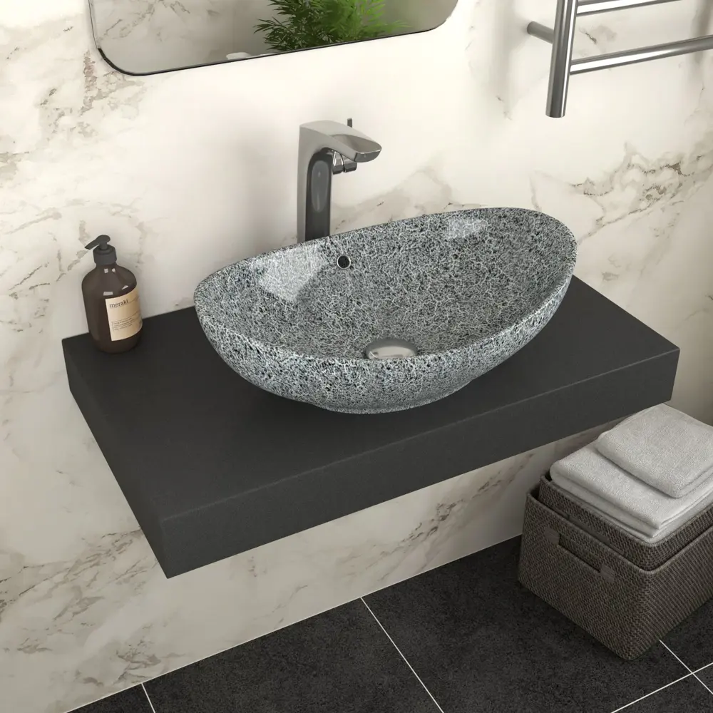 KIROVIT Гамма — накладная раковина с мраморным узором 56 см 89365379 STLM-0994387 - Вид №2