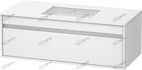 KT689601818 Тумбочка подвесная для встраиваемого снизу умывальника f-bonded Ketho #KT6896 1200 x 550 мм Белый матовый, декор Duravit
