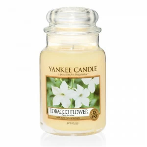 Свеча большая в стеклянной банке "Цветок Табака" Tobacco Flower 623 гр 110-150 часов YANKEE CANDLE  267876 Желтый