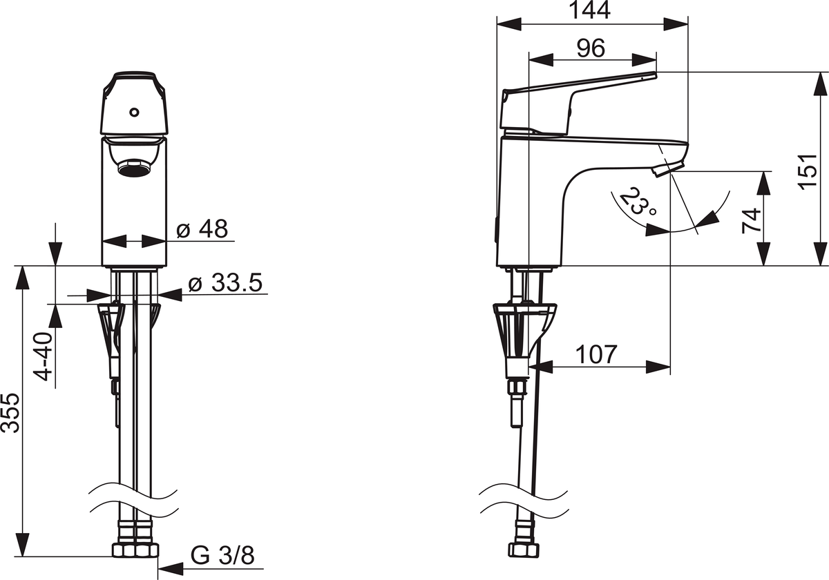 Oras 1810FG Смеситель для умывальника 1810FG Vega Хром  - Вид №1