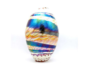 Круглая ваза ручной работы из муранского стекла