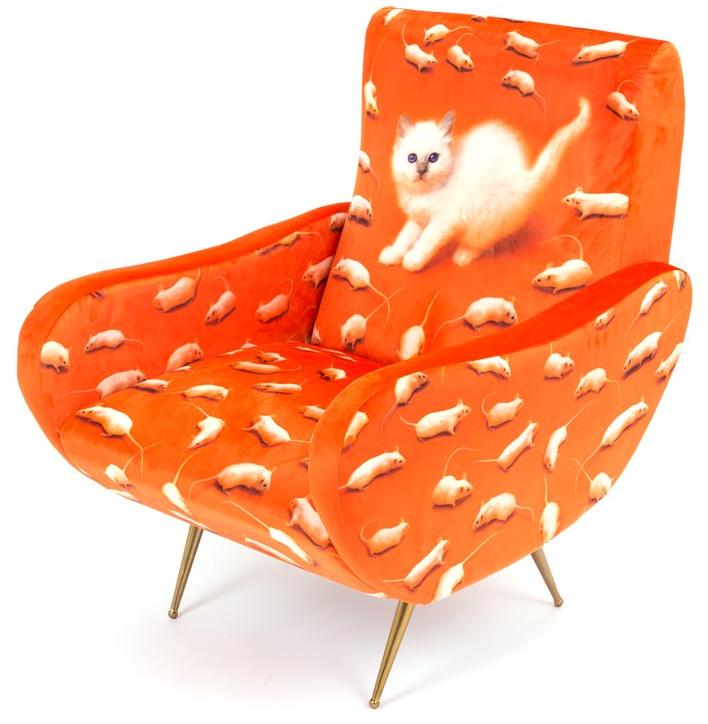 Seletti Кресло из ткани с подлокотниками Seletti wears toiletpaper sun-id-1380809 - Вид №2