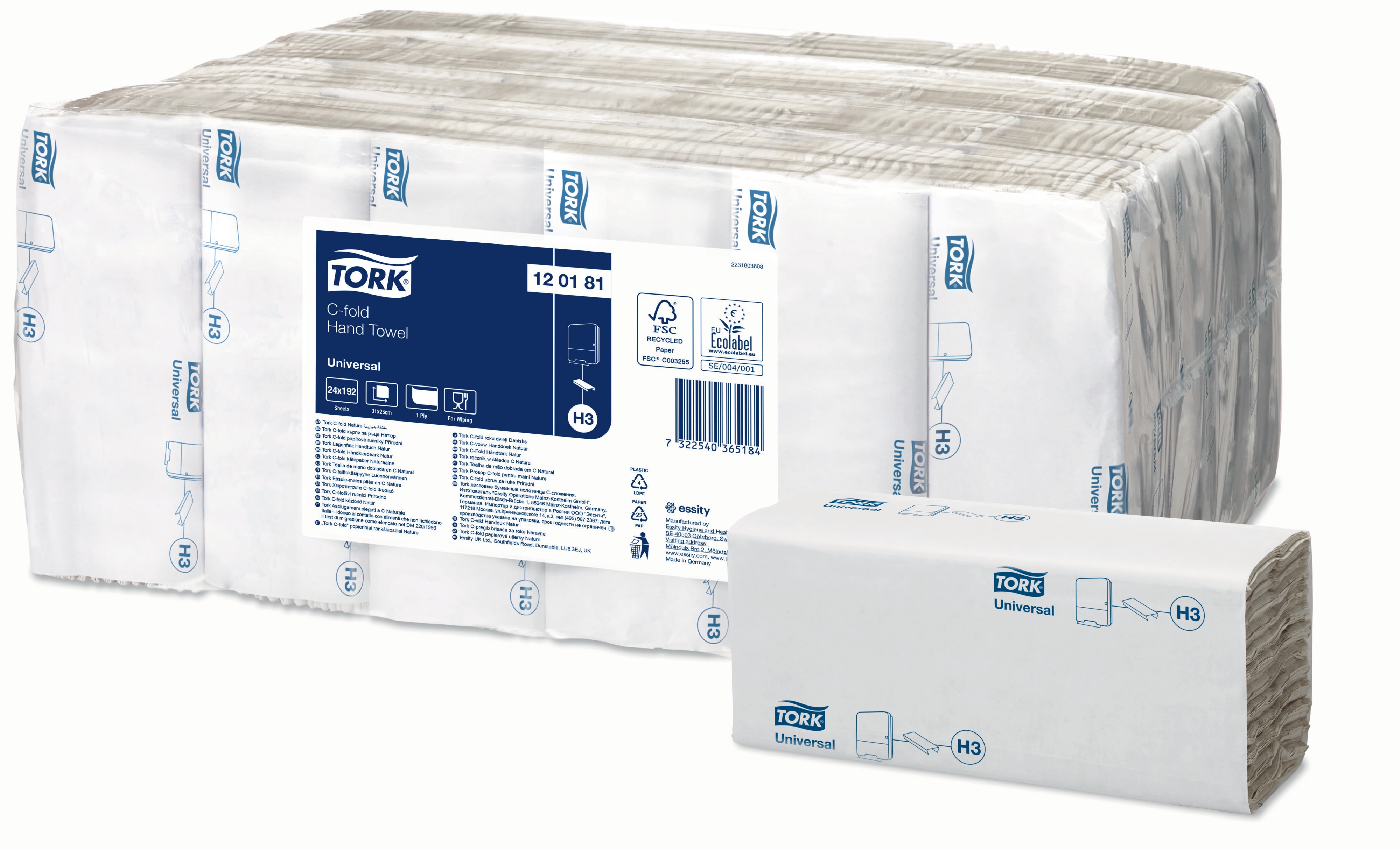 12018138 C-сложение белое полотенце (c-сложение) Tork  - Вид №1