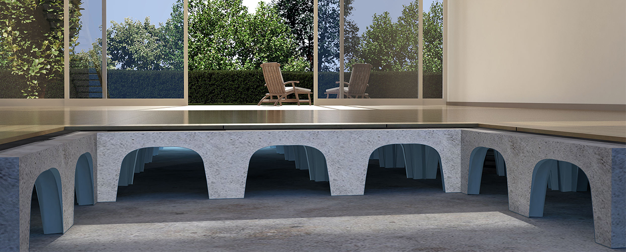 Modulo Опалубка для легких конструкционных заполнений и вентилируемых фундаментов и плит Geoplast  - Вид №2