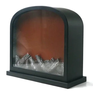 Светящаяся электрическая фигура Камин 3 лампы 29.5 см черный