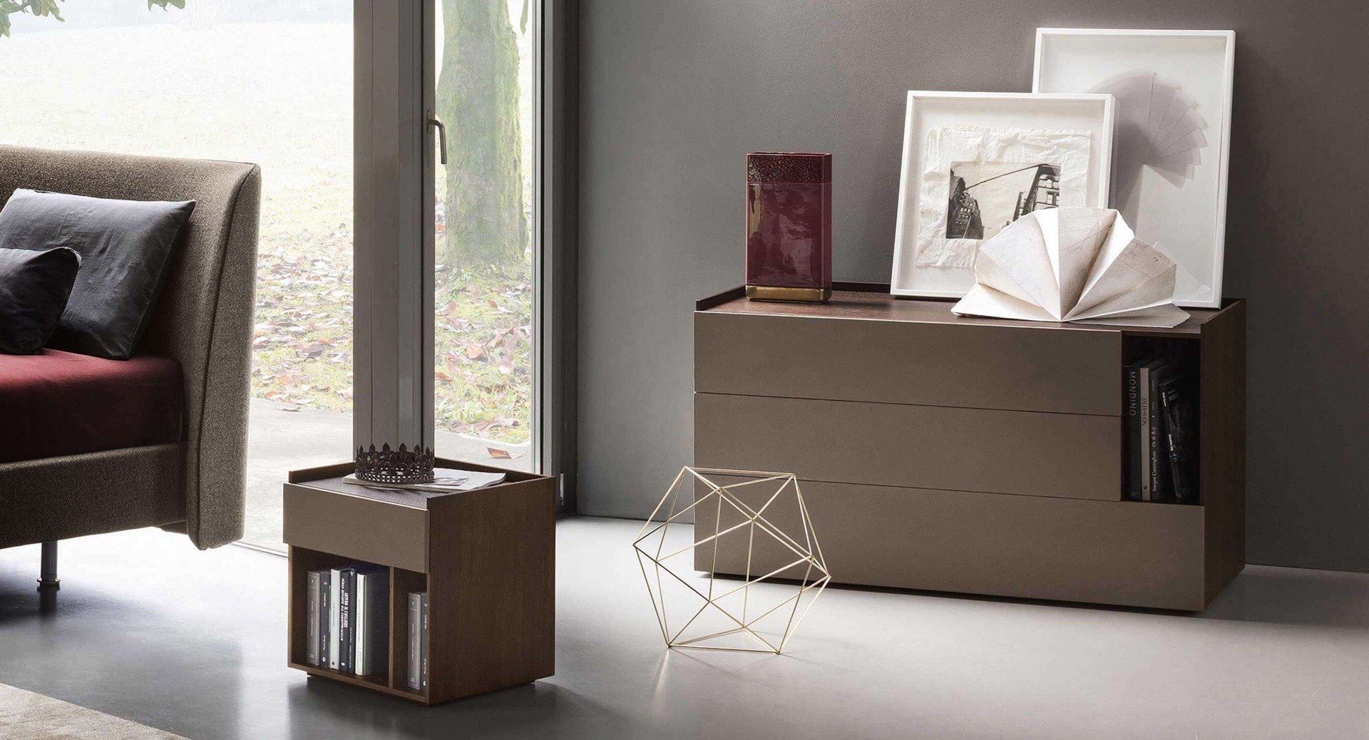 Квадратная тумбочка из дуба с ящиками Lema Tip ARCH-00110257 - Вид №5