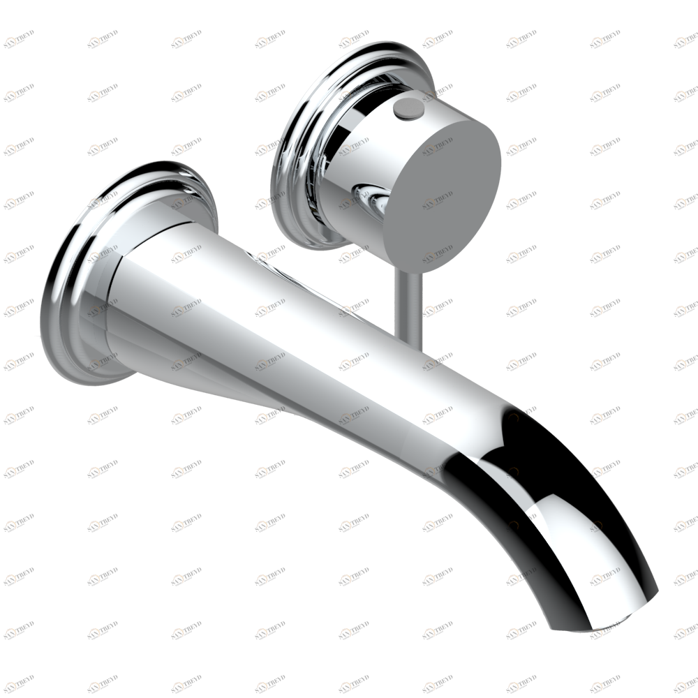 U6C-6541B Trim only for Built-in basin mixer with spout (two x 1/2'' inlets and one 1/2'' outlet), without waste Thg-paris Pétale de Cristal, красный хрусталь Хром U6C 6541B A02 CAT.A