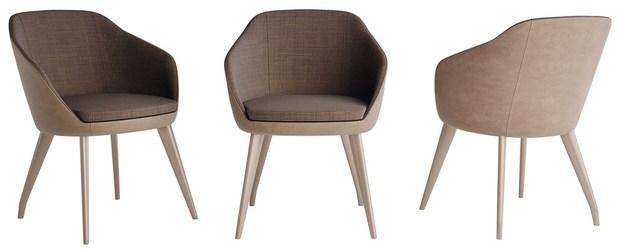 Caroti Кожаное кресло с подлокотниками Concept Art.132 - exagon - Вид №2