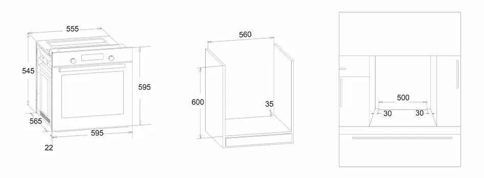 9928716 Электрический духовой шкаф Simfer B6EB56022 черный STDN-0088667 - Вид №6