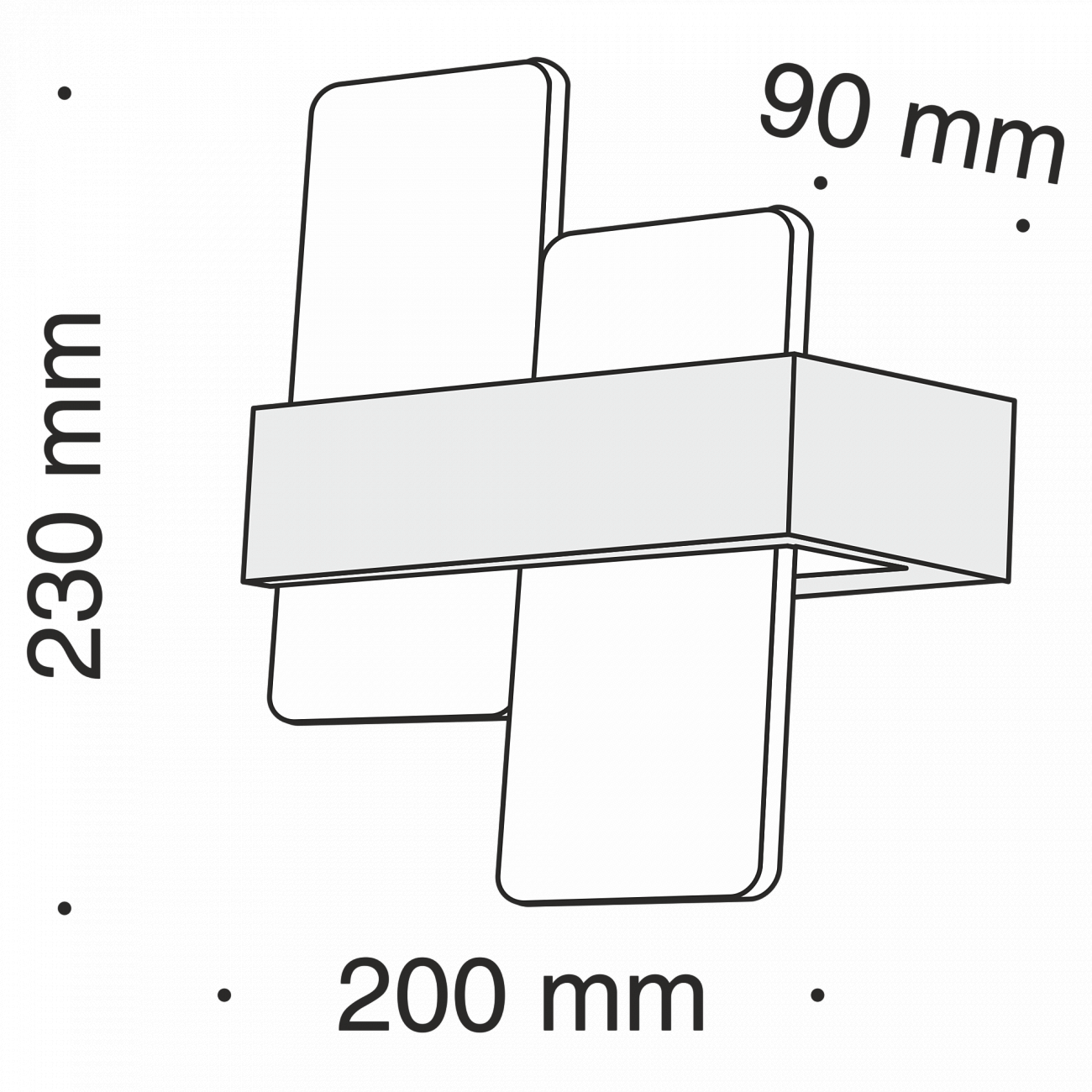Бра настенное белое Mix L10W TECHNICAL CEILING & WALL 00-3957400 Белый  - Вид №3