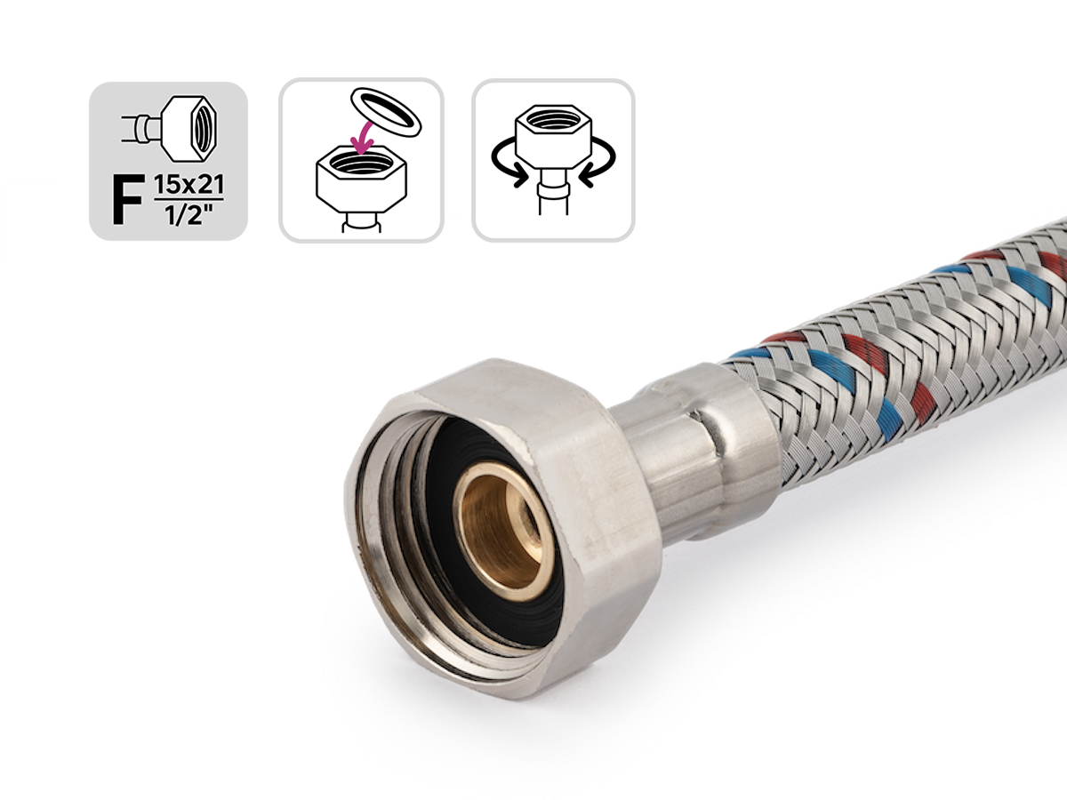 Гибкая подводка Equation для смесителей - универсальное подключение воды 82661657 STLM-0033138 - Вид №2