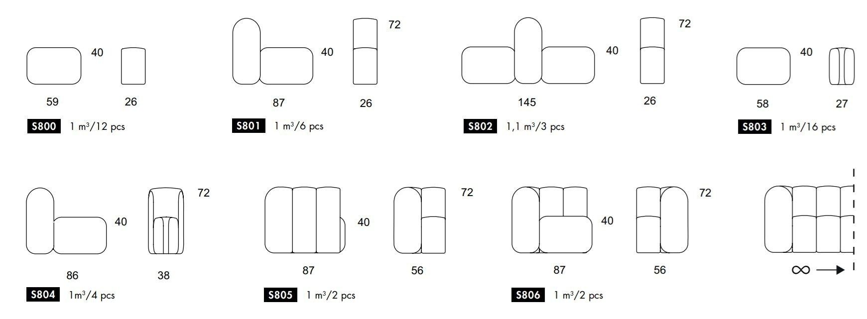 Ткань диван Bla Station ARCH-00007146 - Вид №17