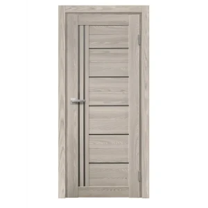 Комплект двери Новара Вертикаль остекленная 90x200 см ПВХ цвет ривьера с добором 200 мм