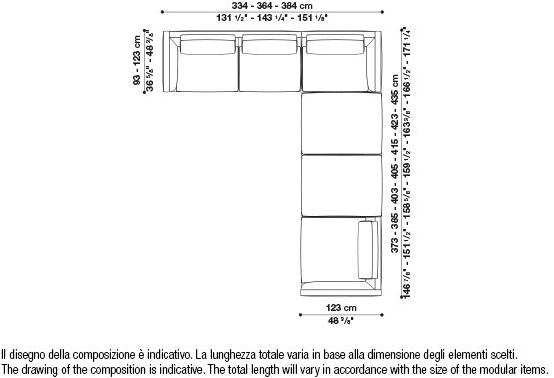B&B Italia Модульный угловой диван из ткани Richard sun-id-1472345 - Вид №113