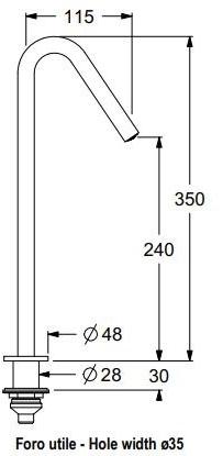 GUGLIELMI Излив с палубным аэратором Sprint Fibo06123 fibo06134 - Вид №9