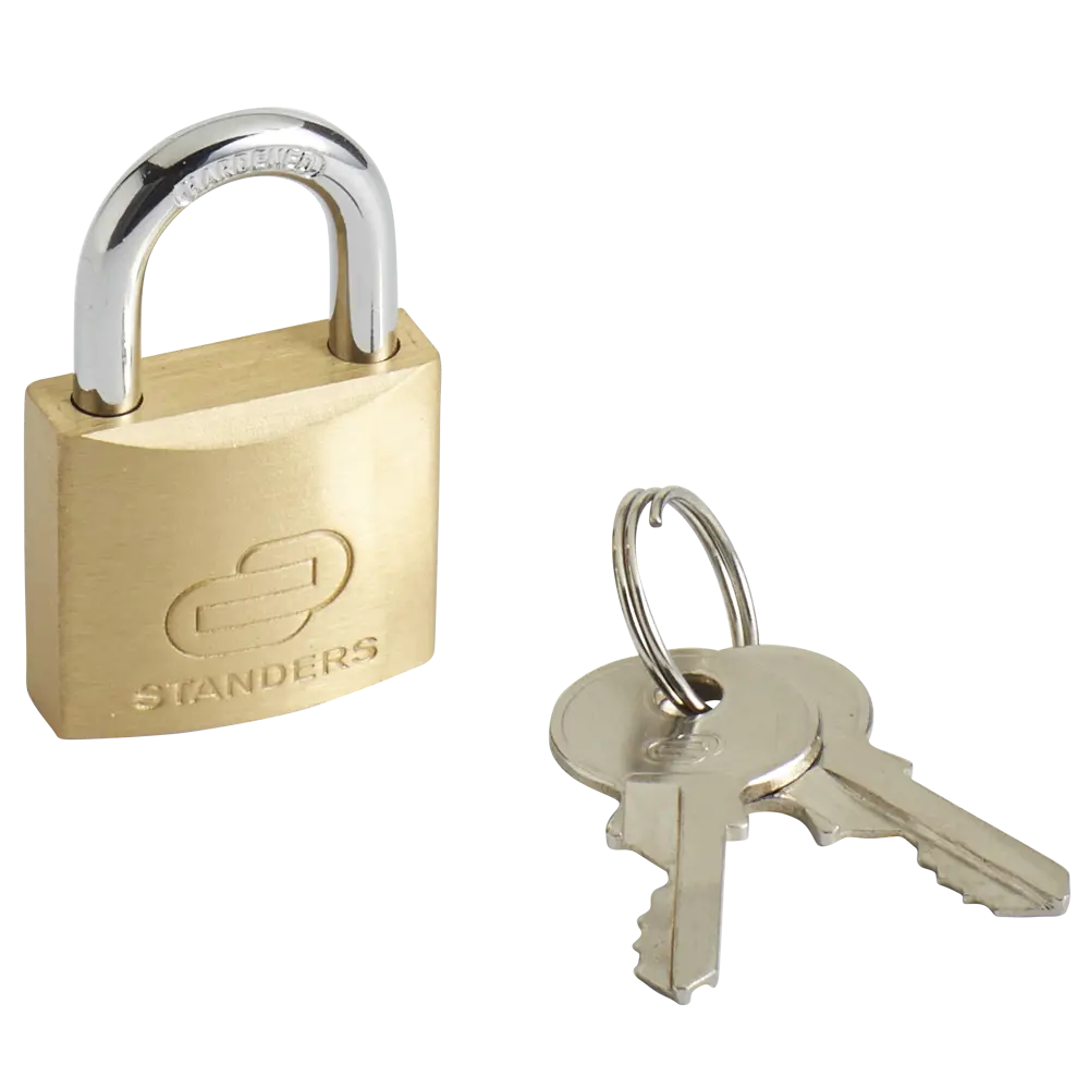 Навесной замок Standers в латунном корпусе с усиленной дужкой 82247255 STLM-0023017 - Вид №1