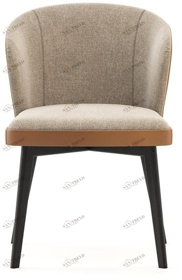 Laskasas Мягкое кресло из ткани и кожи Nelly Lk2424