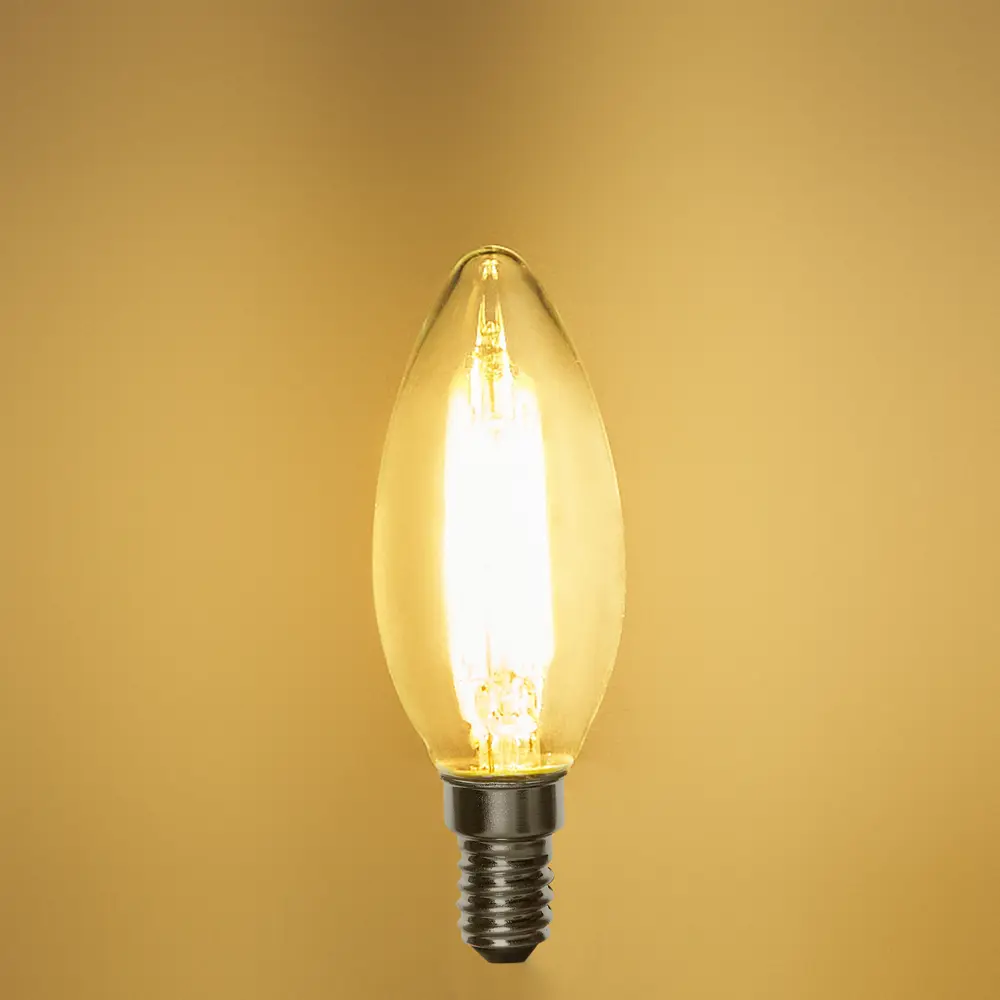 LEXMAN LED-лампа E14 свеча прозрачная, теплый белый свет 82991652 STLM-0923971 - Вид №2